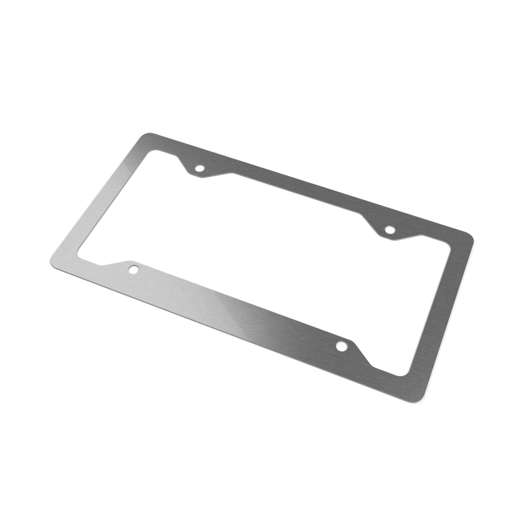 Metal License Plate Frame – Brushed Steel Frame with CLIFFSBREW.com
