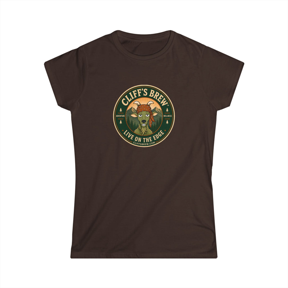 Cliff's™ Live on the Edge Women's Fitted Logo Tee