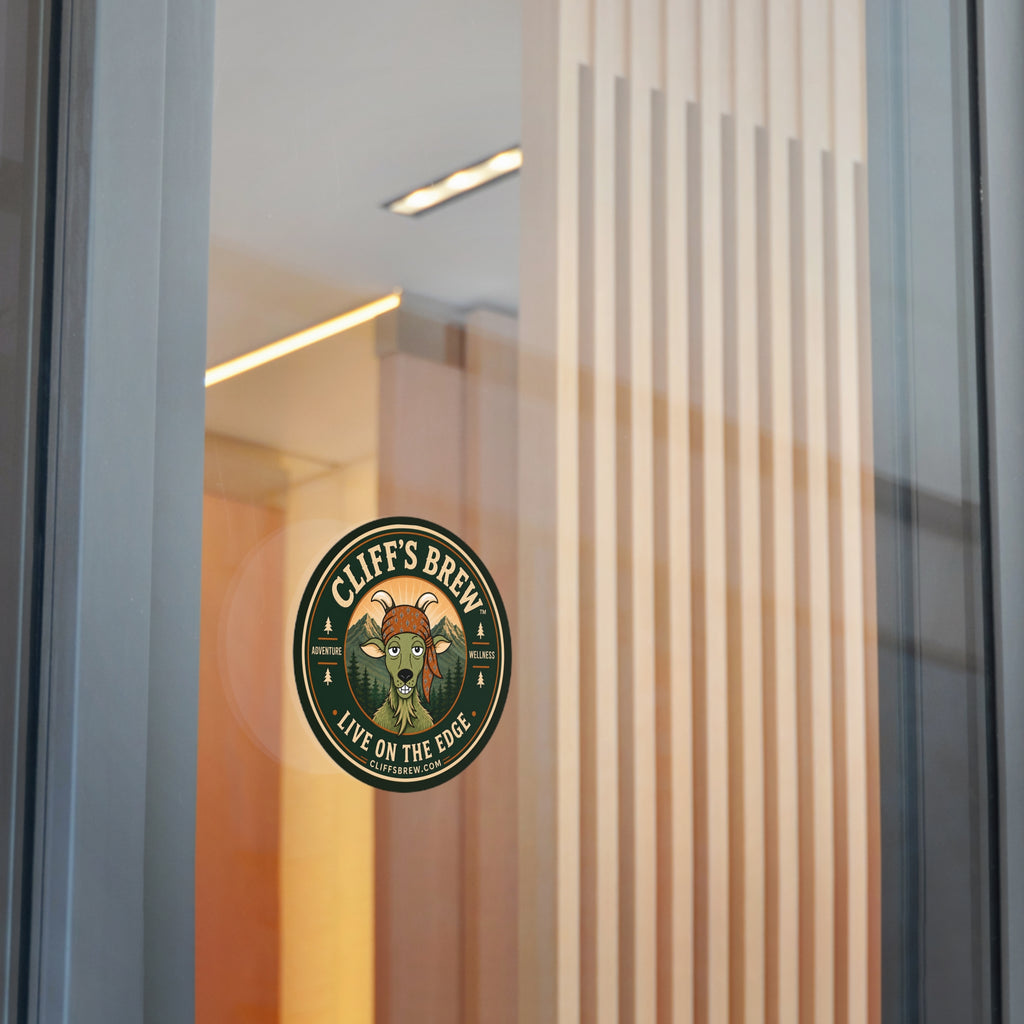 Cliff's™ Live on the Edge Round Logo Vinyl Sticker