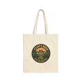 Cliff's Brew Natural Canvas Tote Bag — 'Live on the Edge' Retro Coffee Logo