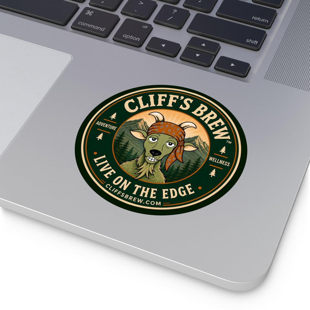 Cliff's™ Live on the Edge Round Logo Vinyl Sticker