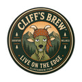 Cliff's™ Live on the Edge Round Logo Vinyl Sticker