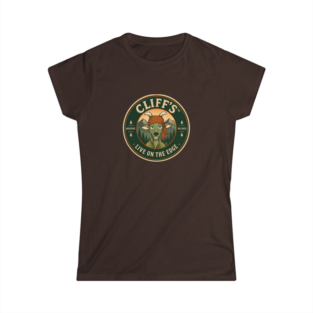 Cliff's™ Live on the Edge Women's Fitted Logo Tee