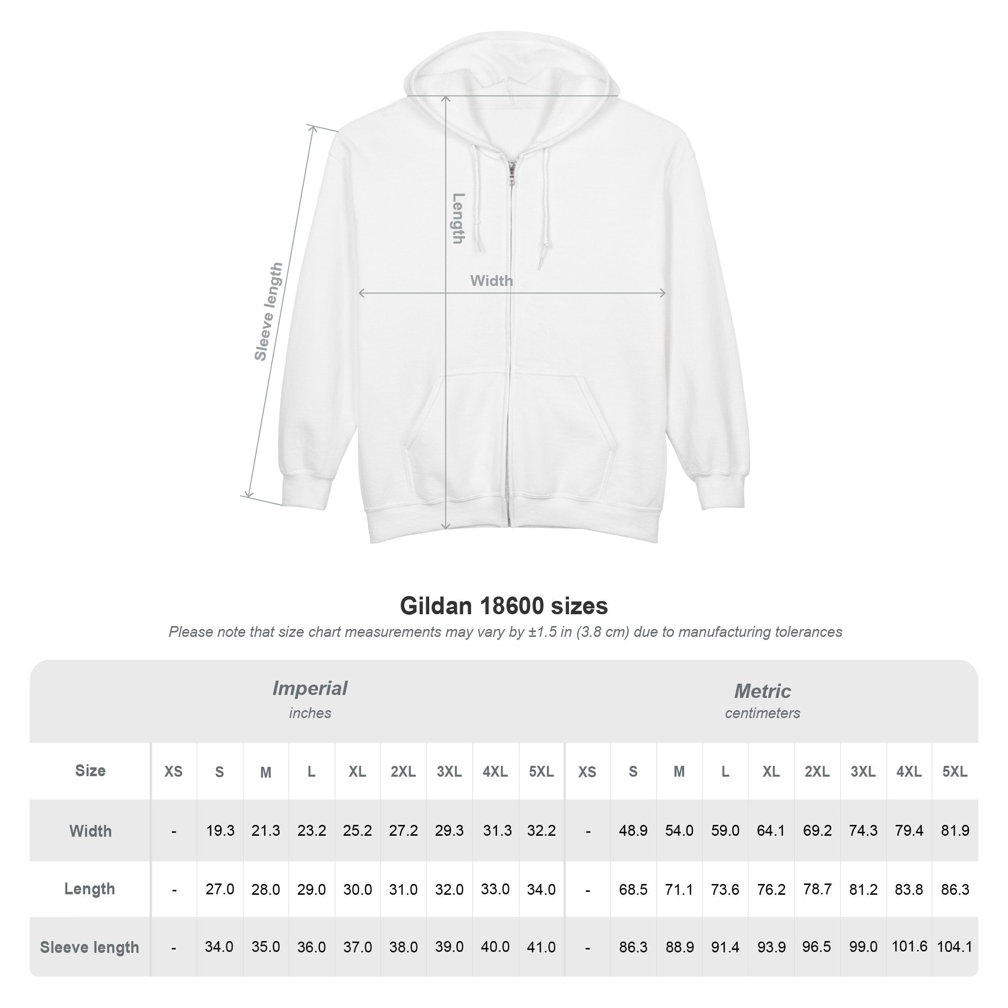 Unisex Heavy Blend™ Full Zip Hooded Sweatshirt