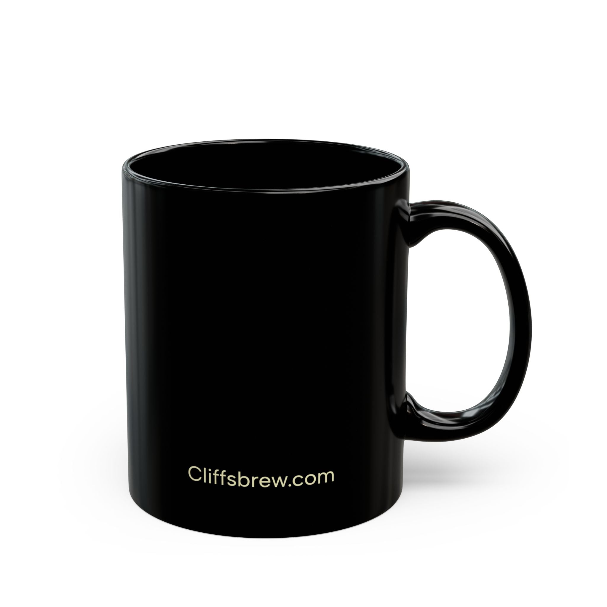 Cliff's Brew™ Black Ceramic Logo Mug