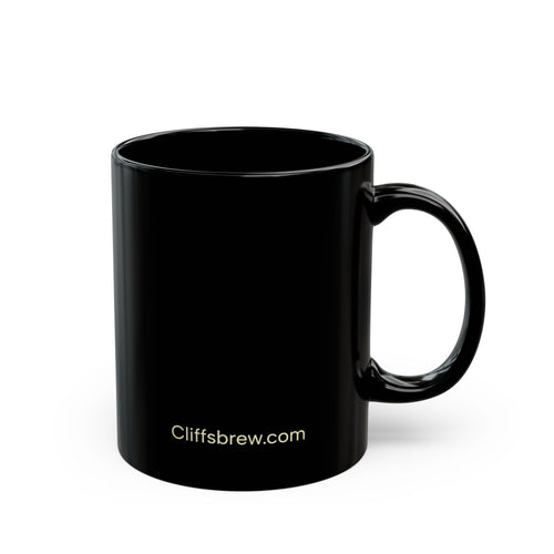 Cliff's Brew™ Black Ceramic Logo Mug