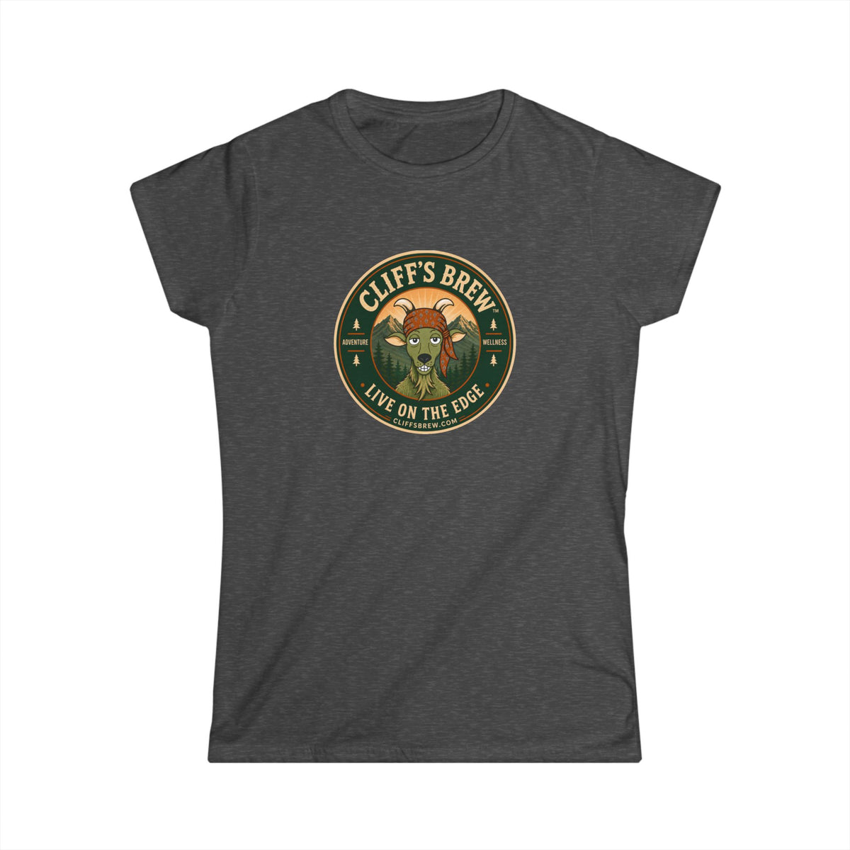 Cliff's™ Live on the Edge Women's Fitted Logo Tee