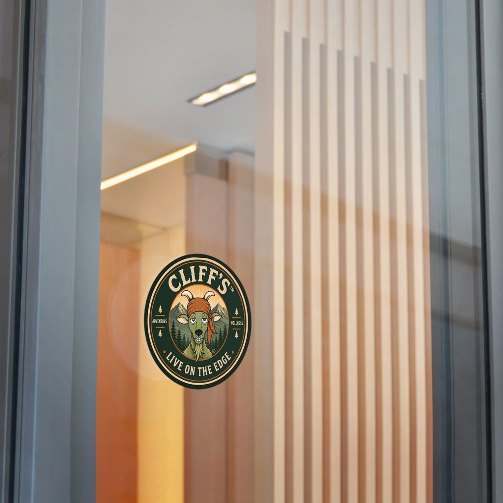 Cliff's™ Live on the Edge Round Logo Vinyl Sticker