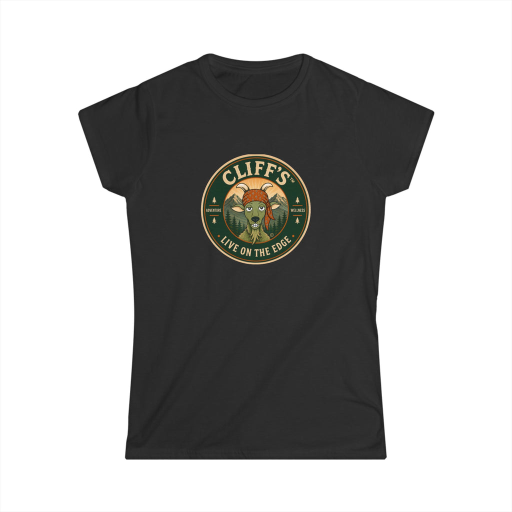 Cliff's™ Live on the Edge Women's Fitted Logo Tee