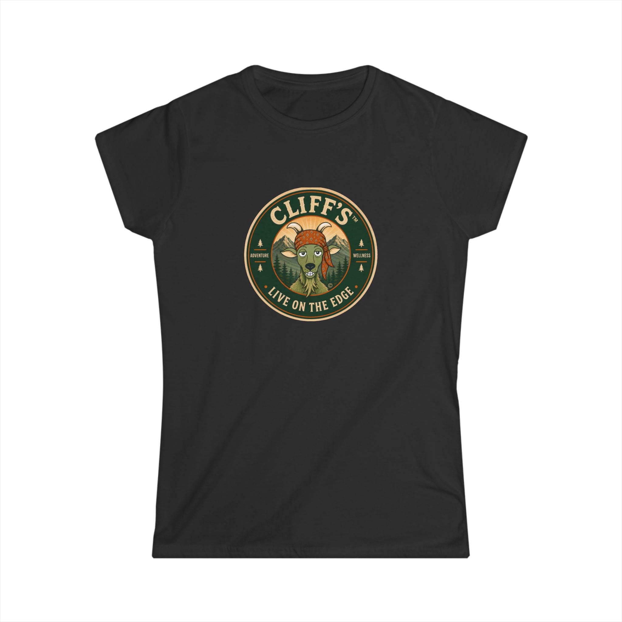 Cliff's™ Live on the Edge Women's Fitted Logo Tee
