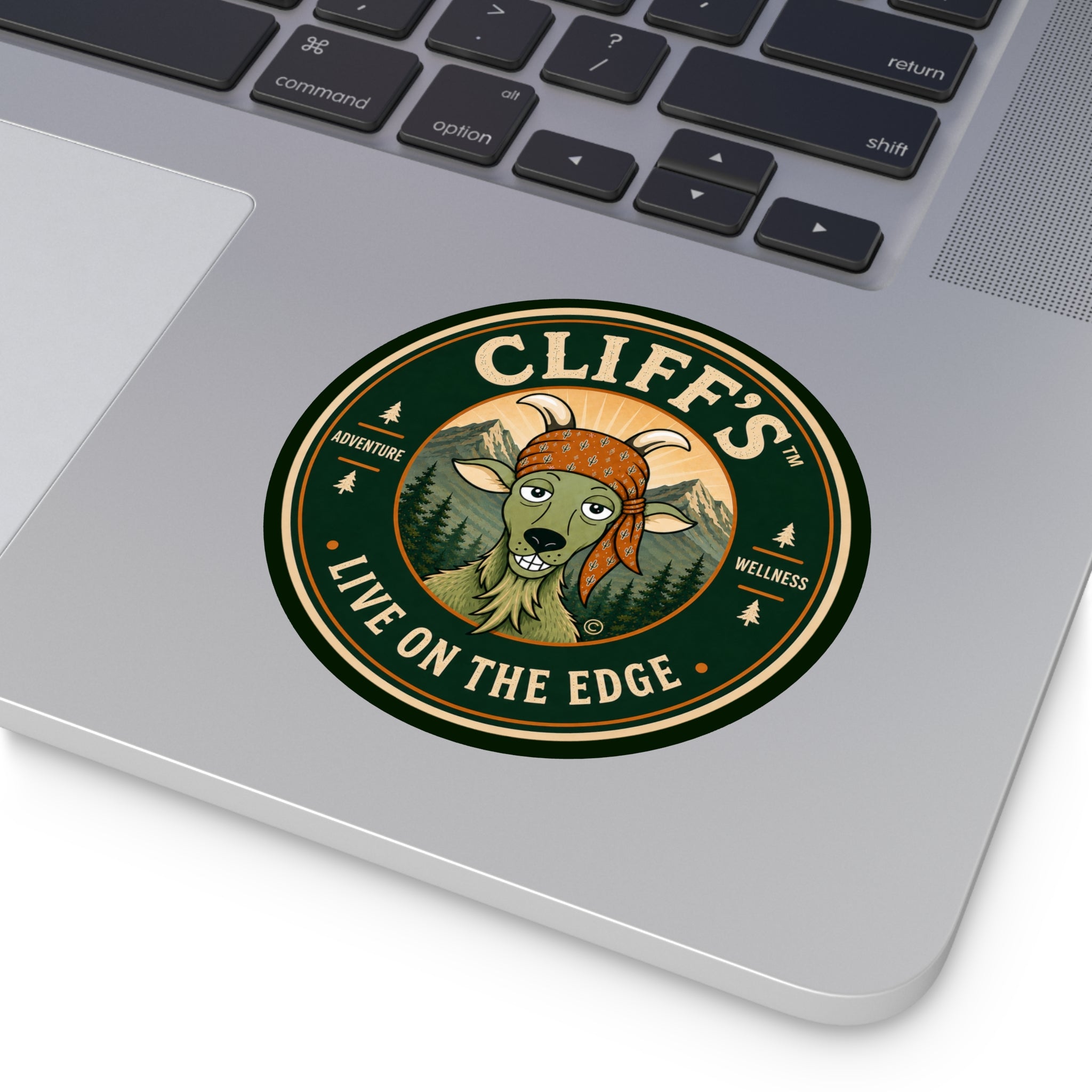 Cliff's™ Live on the Edge Round Logo Vinyl Sticker