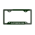 Metal License Plate Frame – Brushed Steel Frame with CLIFFSBREW.com