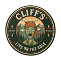 Cliff's™ Live on the Edge Round Logo Vinyl Sticker