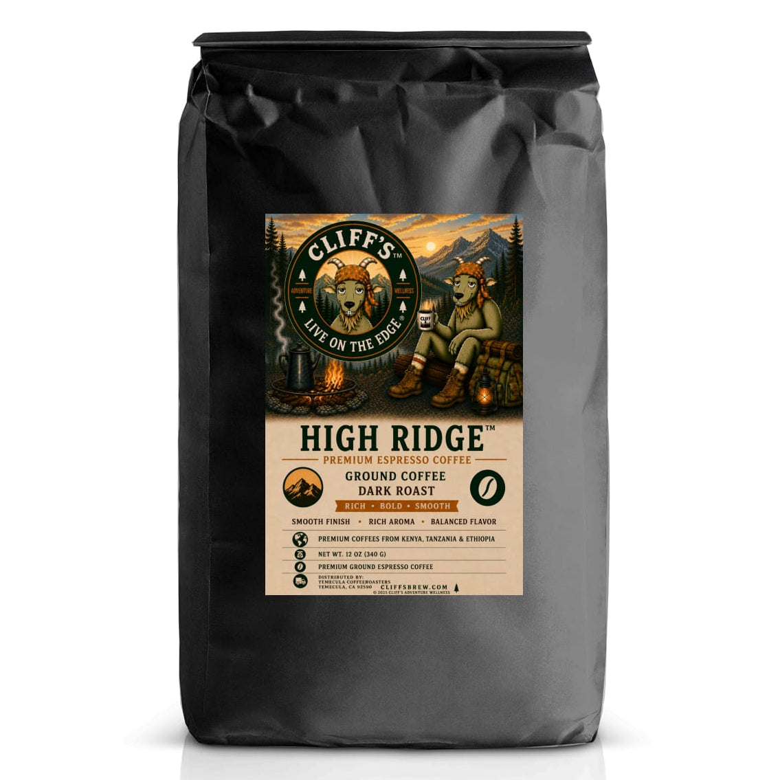 Cliff's™ High Ridge™ Espresso Ground Coffee