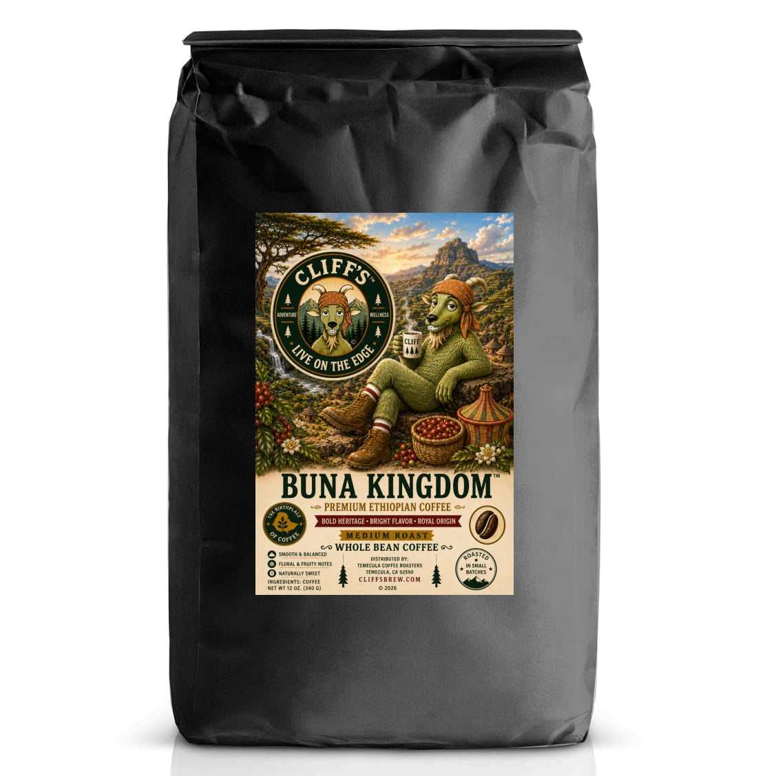 Cliff's™ Buna Kingdom™ Whole Bean Coffee