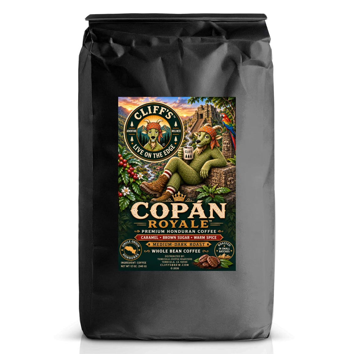 Cliff's™ Copán Royale, Whole Bean Coffee