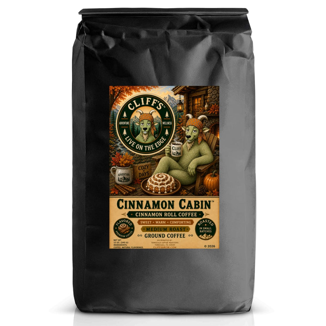 Cliff's™ Cinnamon Cabin™ Ground Coffee