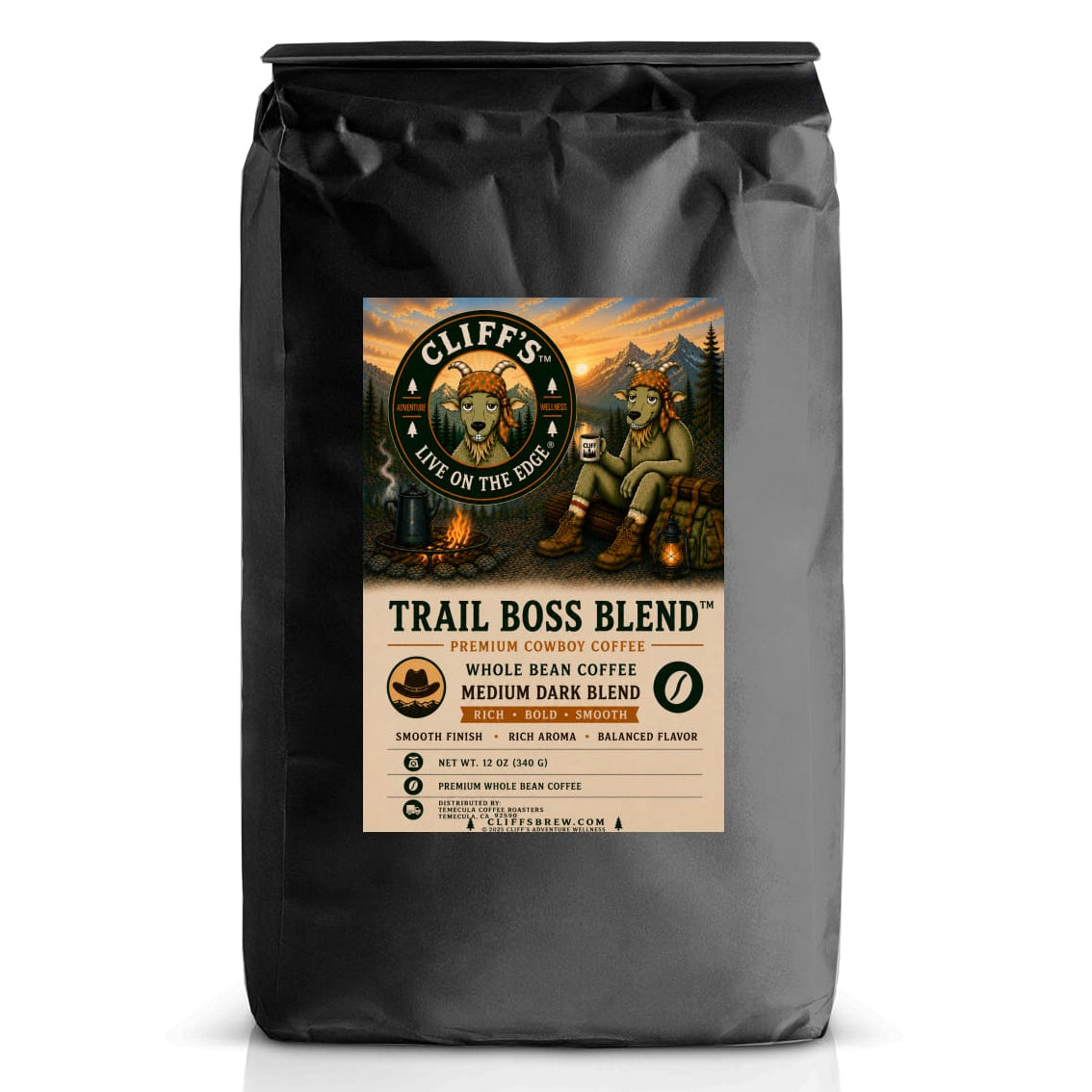 Cliff's™ Trail Boss Blend™, Whole Bean Coffee