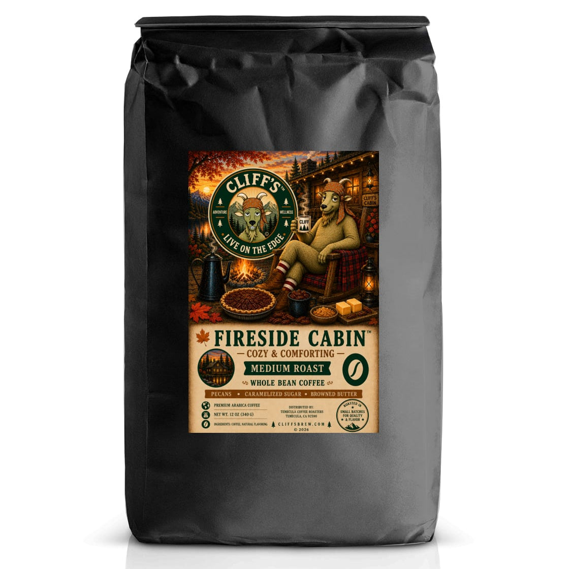 Cliff's Fireside Cabin™ Whole Bean Coffee