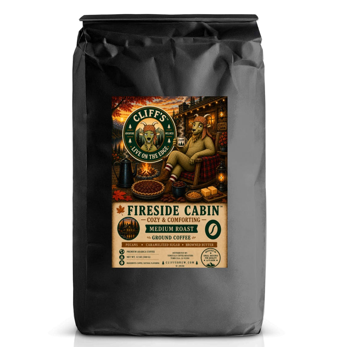 Cliff's Fireside Cabin™ Ground Coffee